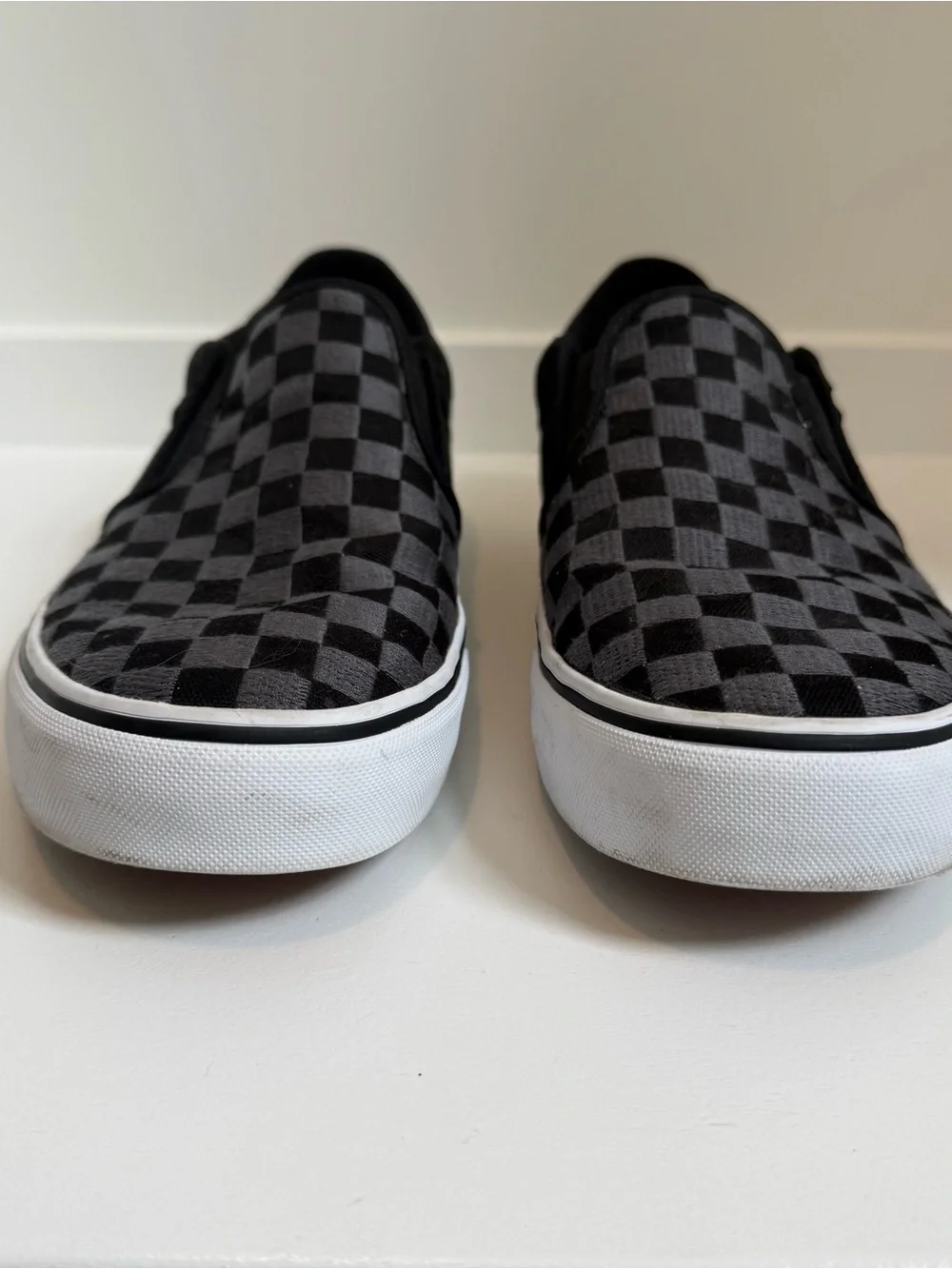 Vans Asher Classic Slip-On Checkerboard Skate Shoes Mens Size 9.5 - Picture 3 of 9